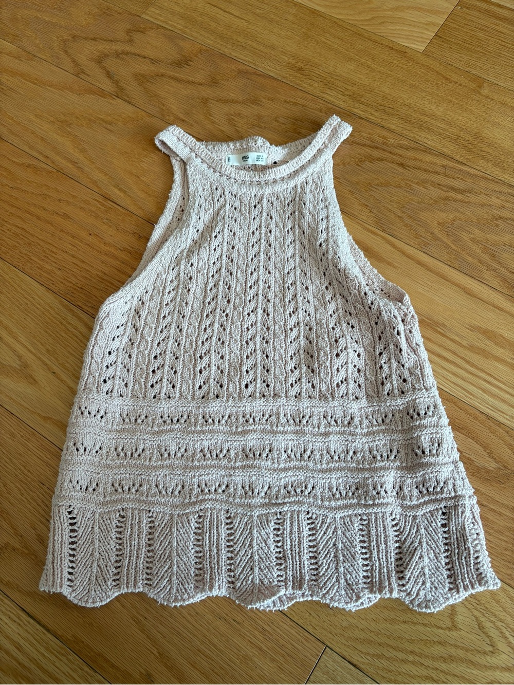 Mango knitted tank top - pink